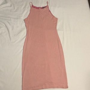 Perfect slim pink midi dress, casual or dressy!